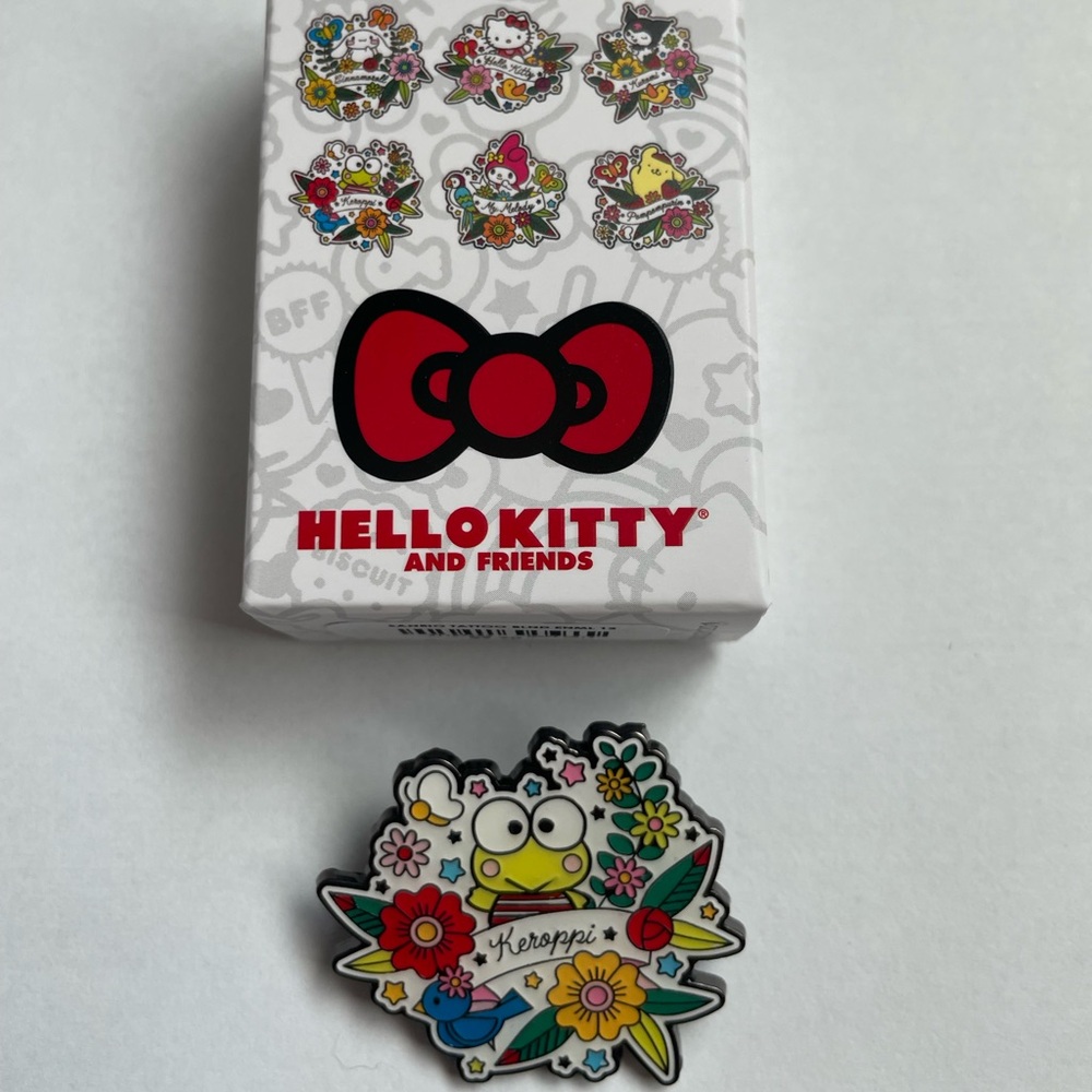 Loungefly Sanrio Hello Kitty & Friends Floral Tattoo Style Keroppi Pin New